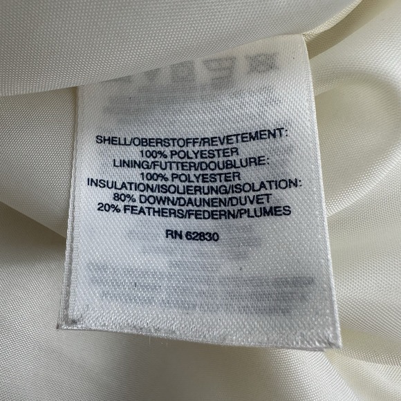 Lands End Down Vest Women's XS Ivory White Puffer Quilted Zip Front - Picture 10 of 11